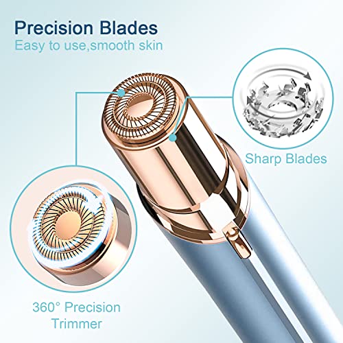 Women's Facial Hair Remover Replacment Heads Generation 2 Double Halo Perfect for Finishing Touch Flawless Gen 2 Facial Hair Removal,18K Gold-Plated 4-pc Pack