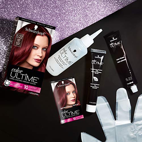 2 Count Permanent Red Hair Dye - Schwarzkopf Color Ultime Ruby Red, Vibrant & Fade-Resistant