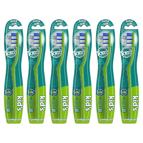 Kids BPA-Free Toothbrush Set - Soft Bristles, 6 Pack, Purple Variation