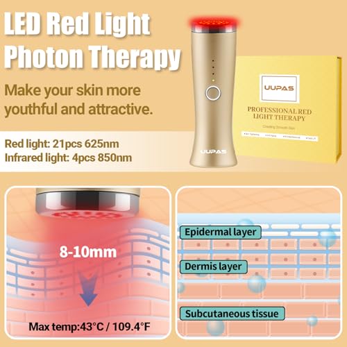 UUPAS Red Light Therapy Device for Face - FDA Cleared Skin Care Wand