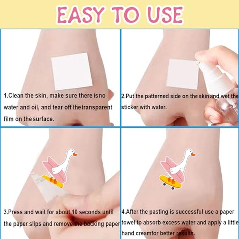 144 PCS Silly Goose Temporary Tattoos Stickers, Funny Silly Goose Party Favors Supplies Birthday Party Decorations Gifts, 24 Sheets