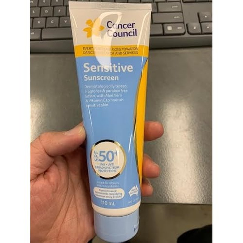 Cancer Council Australia Sensitive Sunscreen SPF50+ 110 ml.