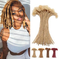 6 Inch Bleach Blonde Loc Extensions Human Hair 30 Strands - 0.4 cm Width, 613 Color, Full Handmade Dreads for Men Women Kids Variation of THIS listing