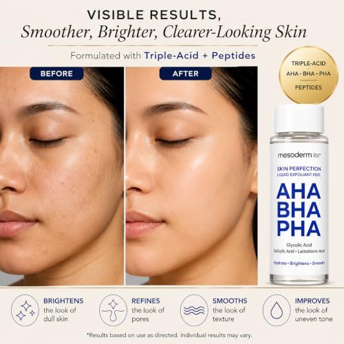 AHA PHA Liquid Exfoliant with Collagen Peptides for Brightening & Smoothing - 100ml