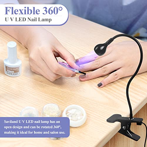 Saviland Odorless Acrylic Nail Kit with U V LED Nail Lamp