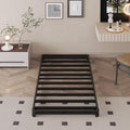 Likelalaso Twin Bed Frame 3 Inch Low Profile with Rounded Corners, No Box Spring