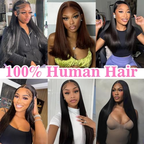 Human Hair Bundles 8 10 12 14 Inch Straight Hair Extensions - Queenset