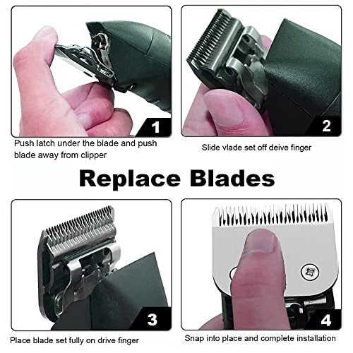 Rplacement Clipper Blade Compatible with Oster Detachable Classic 76 Octane Clipper, Size #0000, (0.25mm) fit for Detachable Blade Clippers