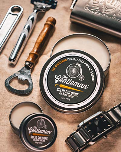 Solid Cologne Travel-Ready Balm-Based Fragrance for Men - The Gentleman 2.5 oz