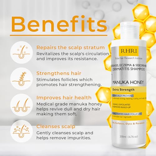 Medicated Psoriasis & Eczema Shampoo + Scrub for Itchy Scalp – Repairs & Strengthens Hair
