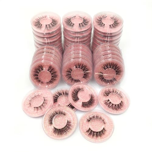 30 Pairs False Mink Eyelashes Set - 10 Styles Thick Natural 5D Volume Reusable Fake Lashes with Storage Box - Cruelty-Free
