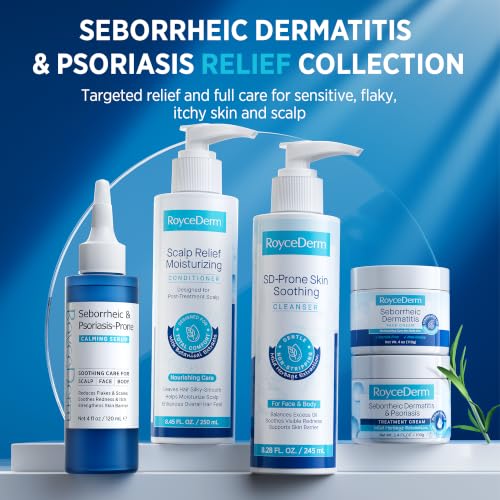 Seborrheic & Psoriasis Skin Care Bundle with Calming Serum & Fragrance-Free Face & Body Wash - Serum & Face Wash