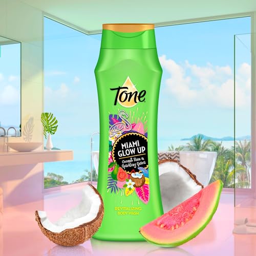 Tone Miami Glow Body Wash 16 Fl Oz - 6 Pack Tropical Scent