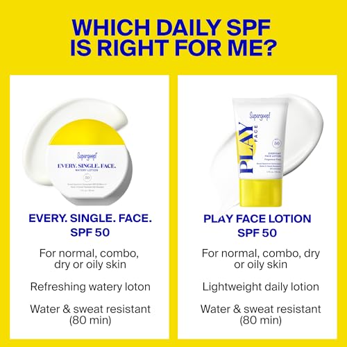 Supergoop! Every. Single. Face Water & Sweat Resistant SPF 50 Sunscreen Lotion 1.7 fl oz - All Skin Types, Pack of 1