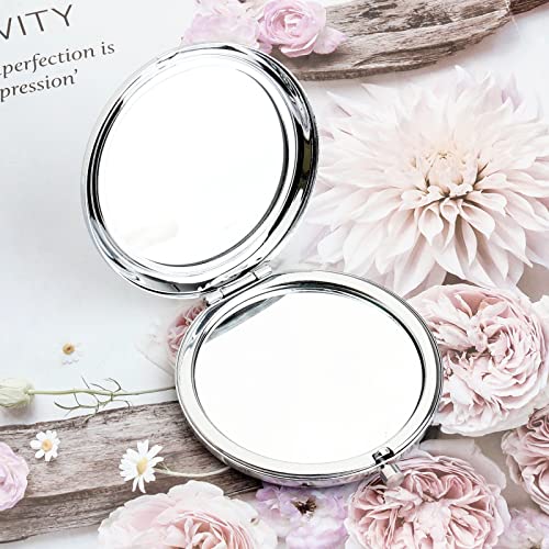 WSNANG Belcher Family Travel Compact Pocket Makeup Mirror Belcher and Linda Fans Gift TV Show Merchandise for Women(Burgers Mirror-Steel)