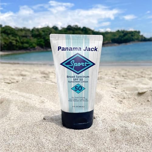 Panama Jack Sport Sunscreen Lotion - SPF 50, Broad Spectrum UVA/UVB Protection, Non-Greasy, PABA, Paraben, Gluten & Cruelty Free, 3 FL OZ (Pack of 6)