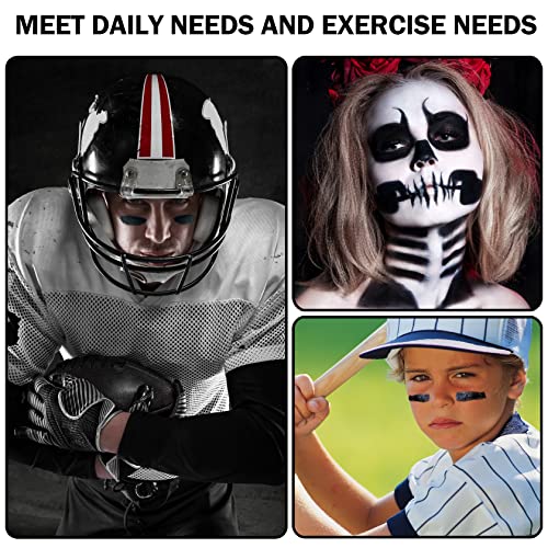 CAHIUYOA 3 Pcs Eye Black Stick for Sports Eye Black Football/Baseball/Softball,EyeBlack Face Body Paint Stick Athletes Sports Clown Black Makeup Halloween Cosplay