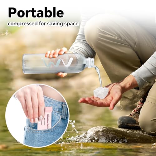 ICOTLE Compressed Towels 90 Pcs Pack of 3 - Portable Face Towelettes for Travel Camping Outdoor & Home Use