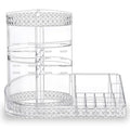 360 Rotating Skincare Organizer,Large Clear Acrylic Tiered Adjustable Perfume Tray Cosmetic Holder for Bathroom