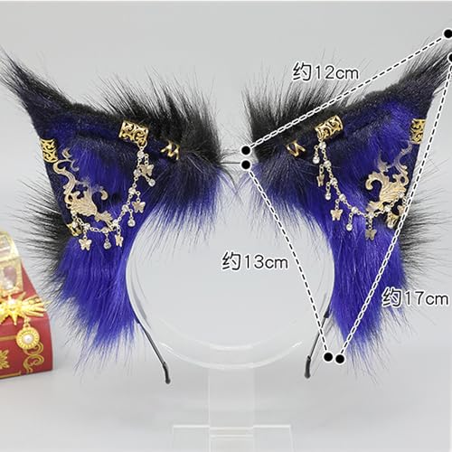 Women’s Furry Cat Ear Headband - Cosplay Party Hair Accessory