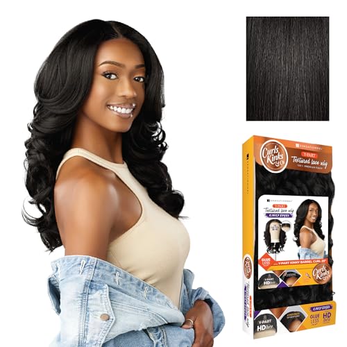 Sensationnel Kinky Edges Wig - Kinky Barrel Curl 20 Inch 1B OFFBLACK - Synthetic Wig