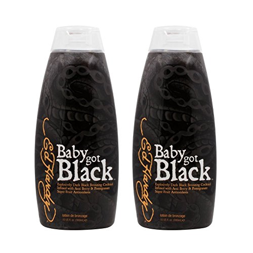 Black Tanning Moisturizer Lotion - Ed Hardy Baby Got Dark Bronzing 10oz (2 Pack)