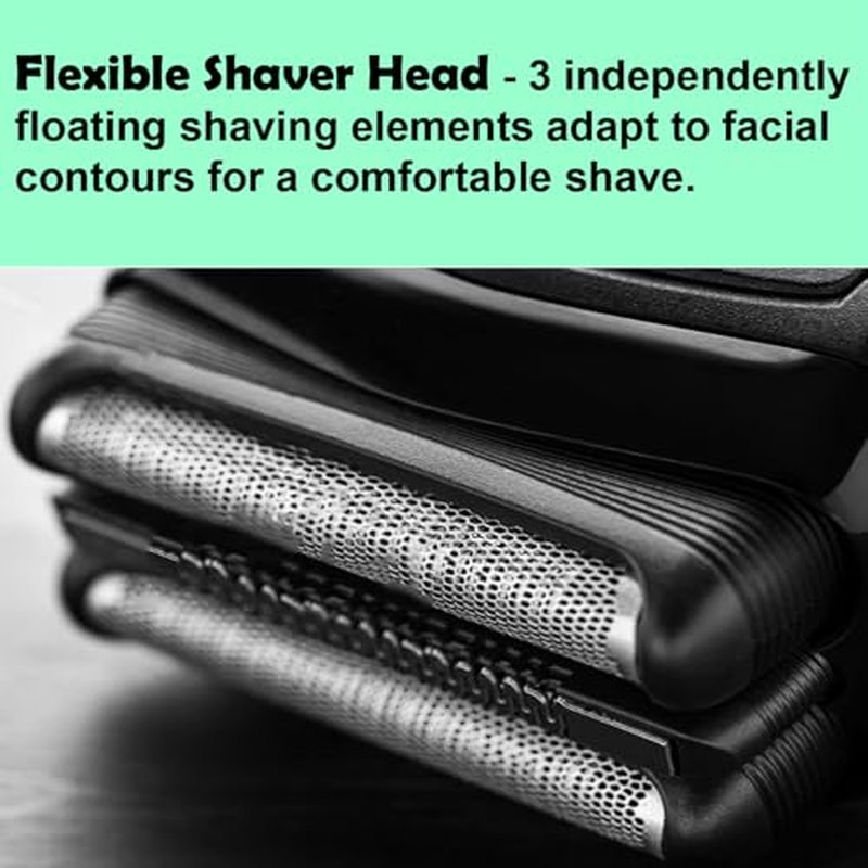 21B Series 3 Replacement Head for Braun Electric Shaver, S3 Wet and Dry Replacement Head Compatible with Braun Series 3 Foil and Cutter 300s, 310s, 3010BT (1 Count)