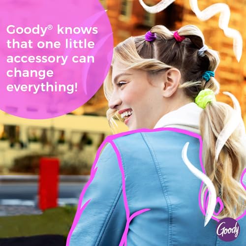 Goody Ouchless Forever Satin Scrunchies, 2 Ct, Brown & Black, 3X Stronger Damage-Free Hold Hair Scrunchies, 16 Strand Inner Core, Styling Accessories for Women & Men, For Medium-Thick Hair (Pack of 2)