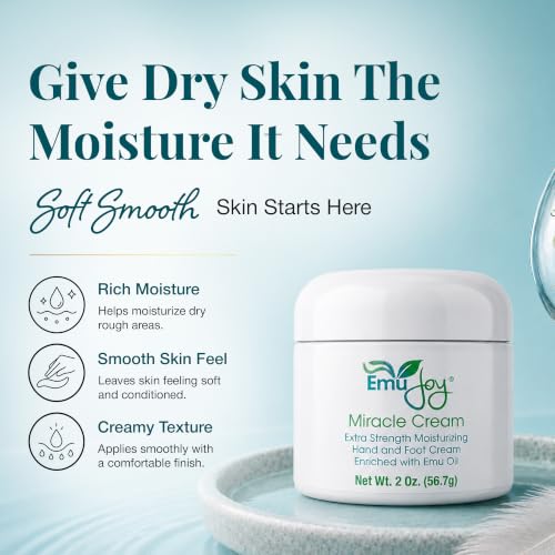 Emu Joy Miracle Hand & Foot Cream - Intensive Dry Skin Moisturizer 2 oz