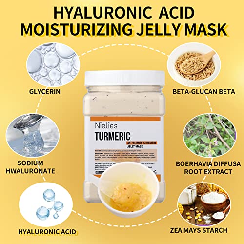 Lavender Turmeric Jelly Mask, Facial Skin Care- Collagen Face Mask For Instant Hydration