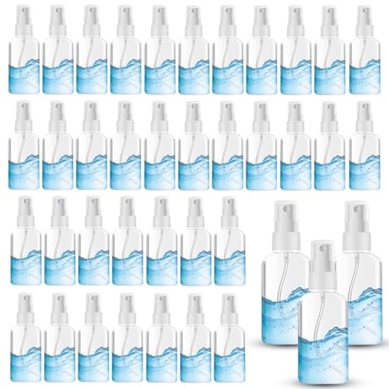 100PCS 1oz/30ml Small Spray Bottle, Clear Fine Mist Spray Bottle Mini Empty Hair Spray Bottle, Plastic Refillable Cosmetic Containers for Plants, Cleaning, Misting & Skin Care