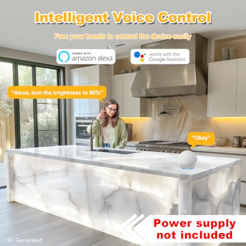 4 Pack LED Backlight Sheet 6000K Dimmable Flexible Panel for Marble & Quartz