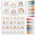 Hillban 60 Pcs Teacher Appreciation Gifts Bulk for Women 30 Rainbow Canvas Makeup Bags 30 Motivational Quotes Keychains Thank You Classroom Gift for Teachers Day Coworker Employee