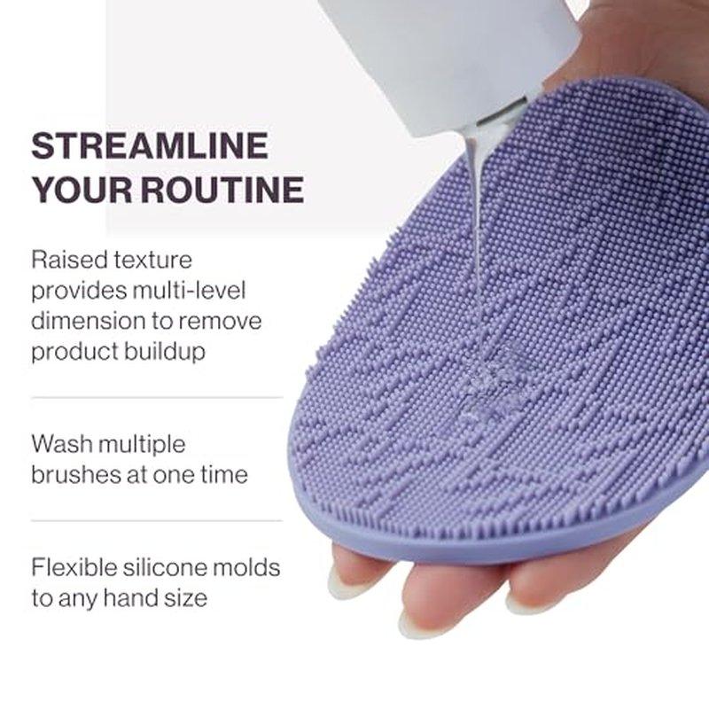 Anisa Beauty Oval Brush Cleaning Pad and Drying Towel Set ? Deep Cleansing Silicone Pad with Soft Towel for Effective Brush Cleaning and Quick Drying