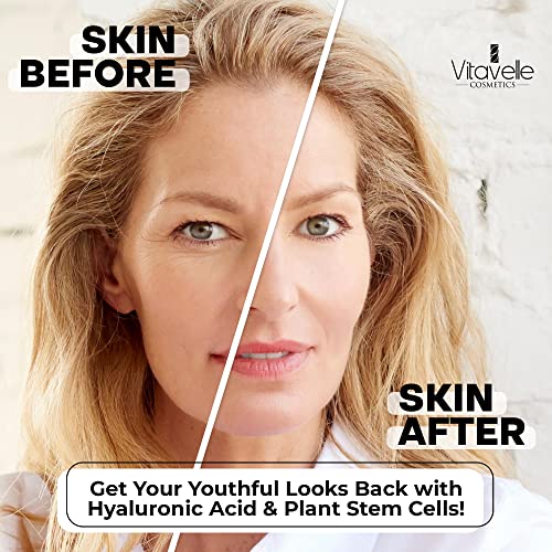 VITAVELLE Stem Cell Face Cream with Resveratrol & Squalane - Anti-Aging Moisturizer, Hydrating & Firming, 50ml