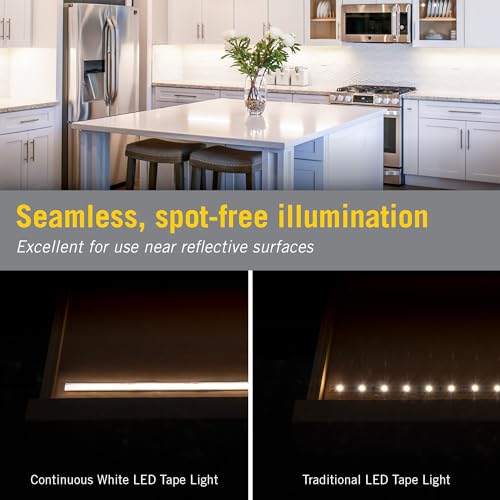 Tunable White LED Strip Light Kit 16ft COB Tape Light with Dimmable Controller