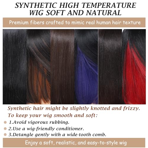 JANATOUCH Natural Black 12-Inch Synthetic Lace Front Bob Wig for Women
