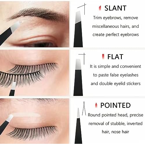 Tweezer Set - High Grade Tweezers For Women And Men, Perfect For Eyebrows Facial Hair Ingrown Hair And Splinter Removal