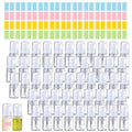 50 Pcs Foam Pump Bottle 1 oz Small Size Mousse Foam Soap Dispenser,Clear Plastic Empty Refillable Mini Foam Pump Bottle for Face Wash Shampoo Skin Care with 160 Labels£¨30 ml£©