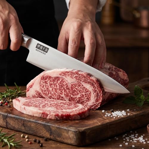 9PCS Chef Knife Set with Roll Bag - Ultra Sharp Japanese Kitchen Knives
