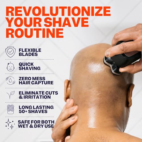 Replacement Blades for Flexseries Pro Head Shaver Pack of 2 - High-Performance Men’s Head Shaving Blades - Variation 1 Count