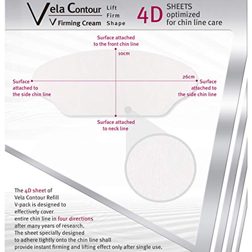 Neck Firming and Tightening Lifting V line Serum Cream and Mask Reduce Appearance of Double Chin Loose and Sagging Skin. Vela Contour