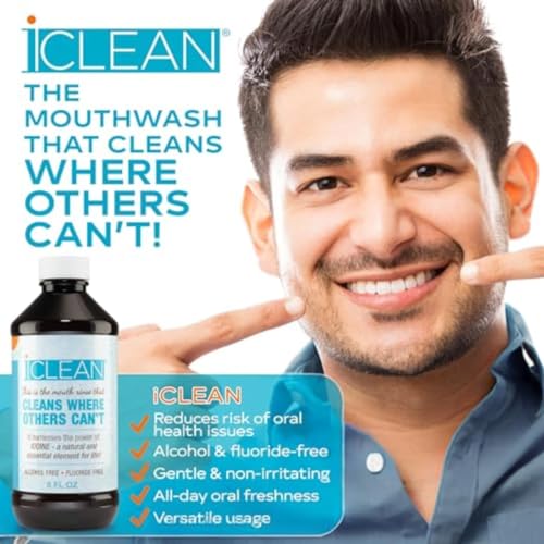 iCLEAN Molecular Iodine Mouth Rinse 8 Fl Oz, Alcohol & Fluoride Free, Variation 1