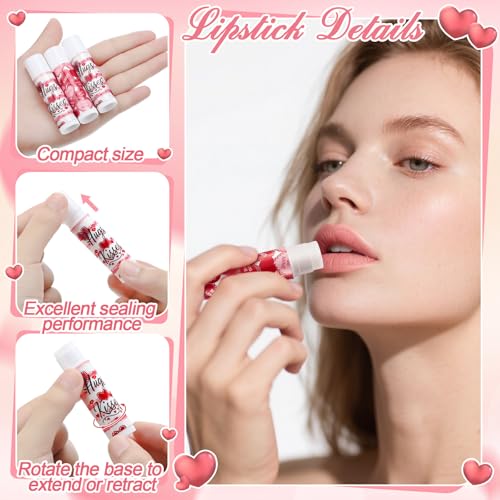18-Pair Valentine Hand Cream & Lip Balm Gift Set - Red Heart Candy