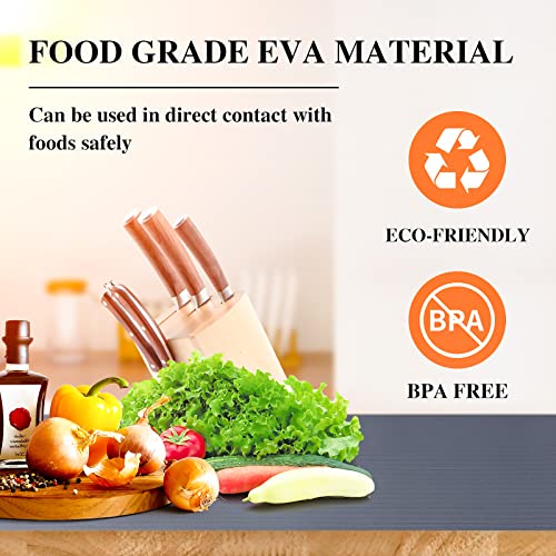 Mcrbeay Non-Adhesive Washable Shelf Liner for Cabinets, Dark Gray, 24"W x 30' L