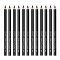 Black Eyeliner Pencil Set - 12 PCs Matte Silky Formulas Waterproof Eye Crayon Liners
