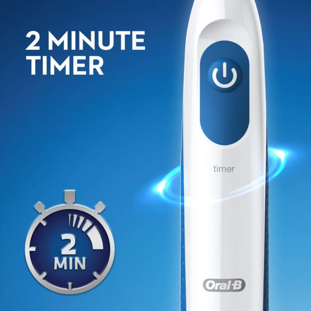 Oral-B Pro 100 Precision Clean, Battery Powered Electric Toothbrush, Blue and White