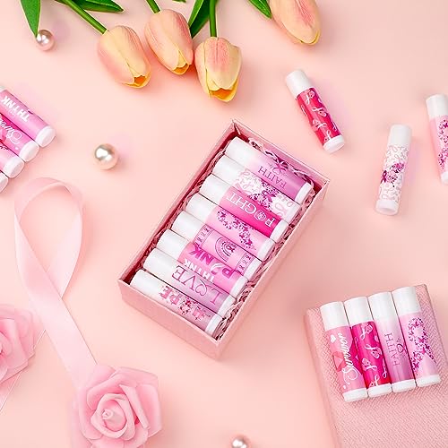 Siifert 50 Breast Cancer Awareness Lip Balms - Pink Ribbon Bulk Moisturizing Gift Set