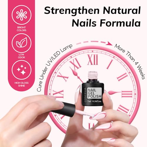 COSCELIA 73pc Gel Nail Polish Kit with UV Light - 60 Bottles Gel Nail Polish (Variation: 60 Bottles Gel Nail Polish Kit)