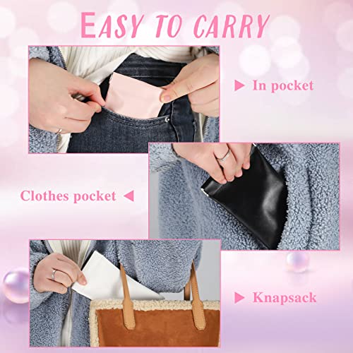 WSICSE 6 Pcs Pocket Cosmetic Bag Squeeze Top, 3 Size Portable Pocket Bag Small Makeup Bag for Purse Cosmetics Headphones Jewelry